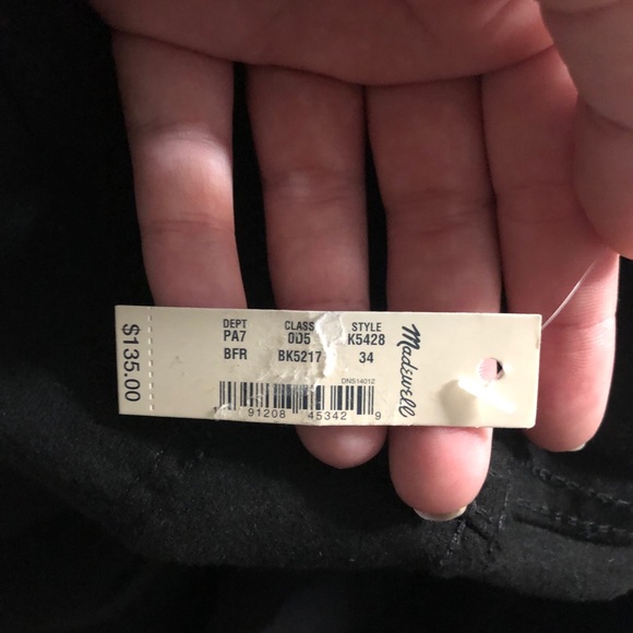 Madewell Black 9" High-Rise Skinny Jeans size 36 - Picture 7 of 8